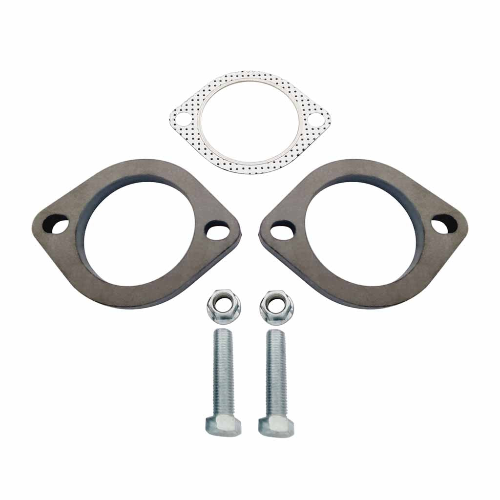 Exhaust Flange Plates kit 2.5" Elongated 87mm Spacing with Gaskets, Nuts And Bolts 10mm