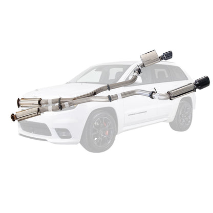 3 Inch Cat Back Stainless Steel Exhaust For SRT Jeep Grand Cherokee 6.4 2012 to 2021 BC Tips