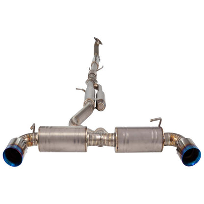 Toyota Yaris GR Titanium Cat Back System with Burnt Blue Tips