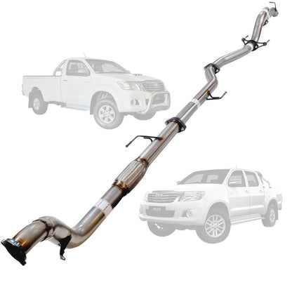 Toyota Hilux N70 3L D4D 05-15 3 Inch Turbo Back Exhaust