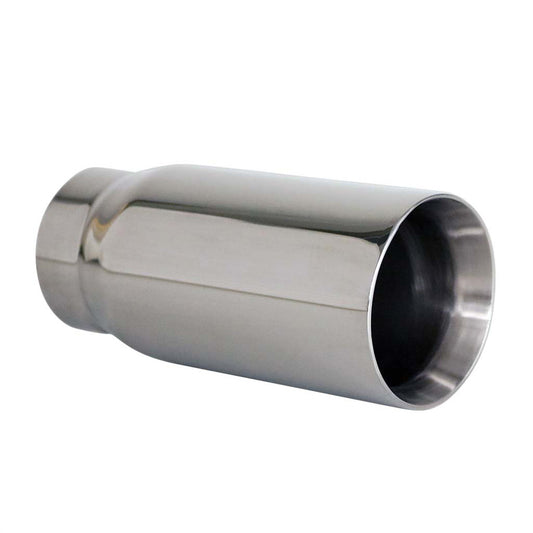 Exhaust Tip Straight Cut Inner Cone 2.5" In - 3" Out 6.5" Long 304 Stainless