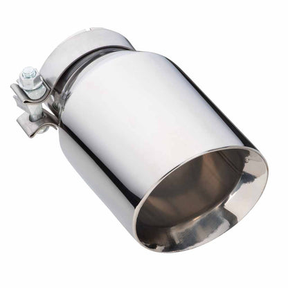 Exhaust Tip Angle Cut Inner Cone 3" In - 114mm Out 8" Long 304 Stainless