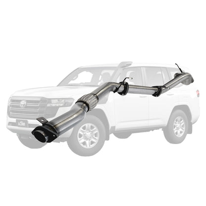 Toyota Landcruiser 300 Series 3.3L F33A-FTV 2021 On 3.5" Stainless DPF Back Exhaust With Pipe Only