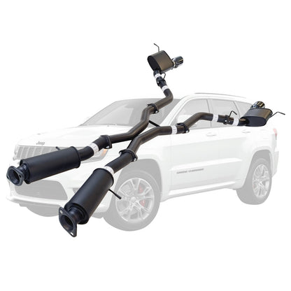 Twin 3" Cat Back Exhaust For SRT Jeep Grand Cherokee 2012 - 21 BC Tips