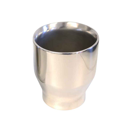 Exhaust Tip Straight Cut Inner Cone 2.5" In - 3.5" Out 5" Long 304 Stainless