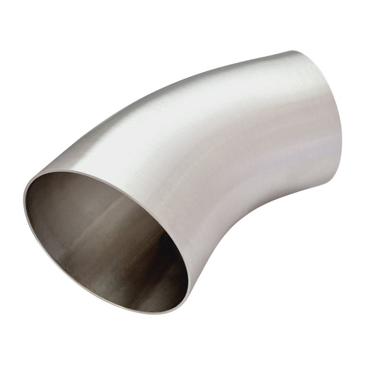 UltiBend Mandrel Bend 4 Inch (101.6 mm OD) 45 Degree 304 Brushed Stainless