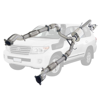 Toyota Landcruiser 200 Series V8 Wagon Twin 3 Inch Into 4 Inch Turbo Back Exhaust