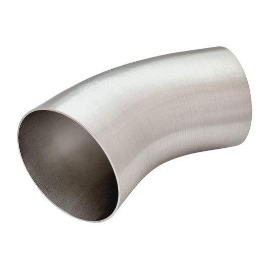 UltiBend Mandrel Bend 3 1/2 Inch (88.9mm OD) 45 Degree 304 Brushed Stainless