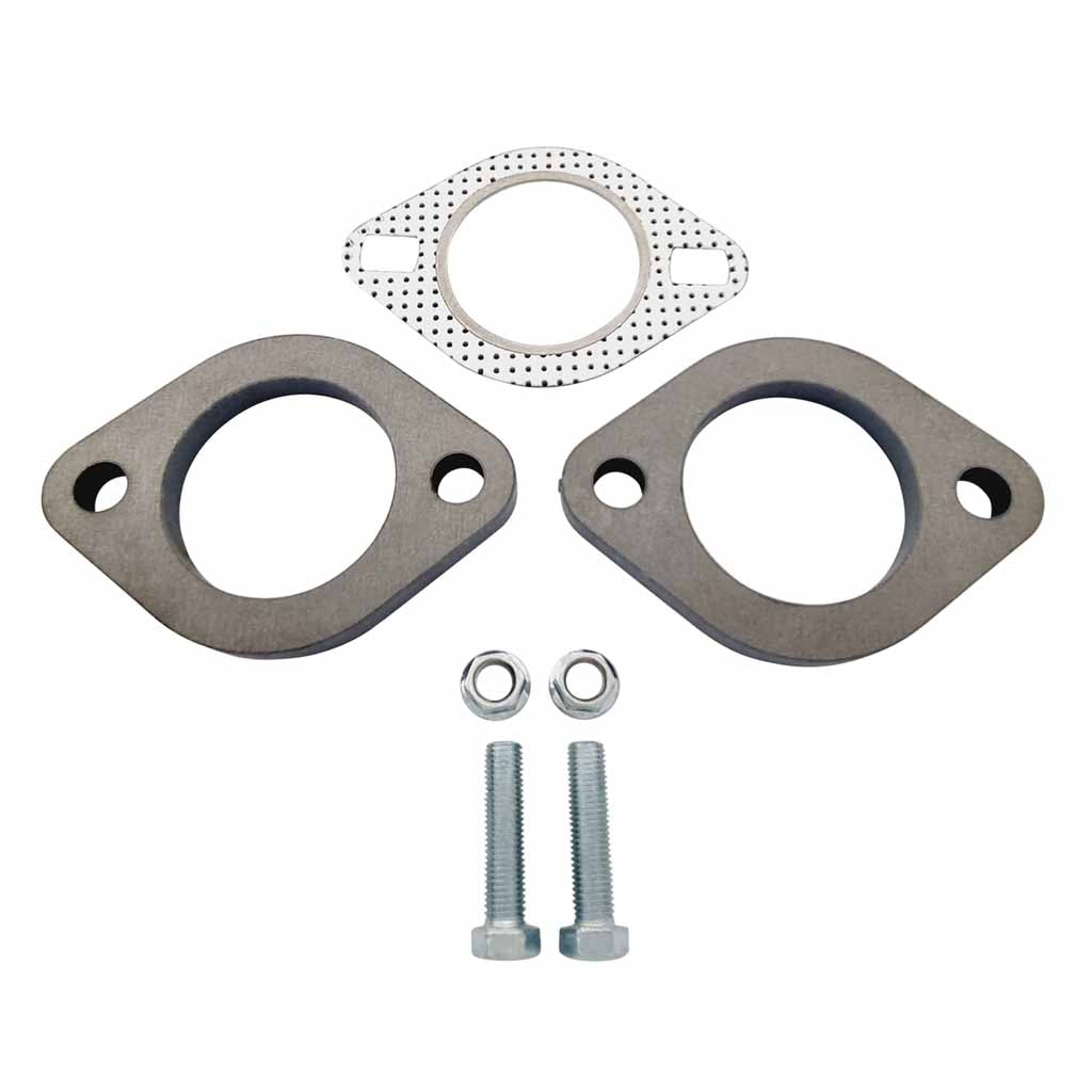 Exhaust Flange Plates 52mm 82.5mm Spacing With Gaskets And Nuts And Bolts 10mm