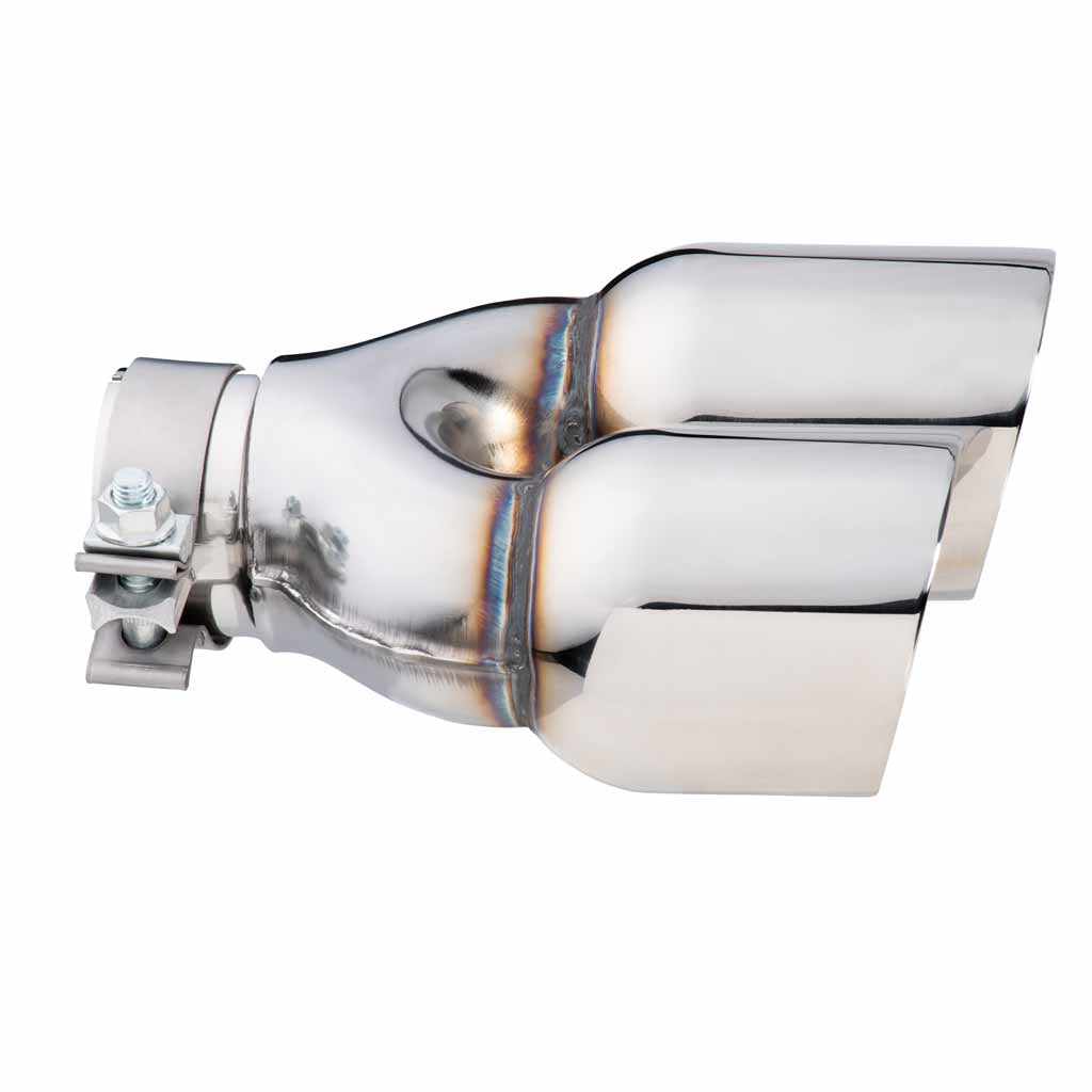 Exhaust Tip Y-Piece Inner Cone 2.5 Inch In - Dual 3.5" Out 9" Long LHS Polished SS