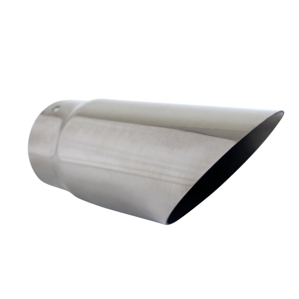 Exhaust Tip Angle Cut 3 Inch In - 3.5 Inch Out 8 Inch Long 304 Stainless Steel