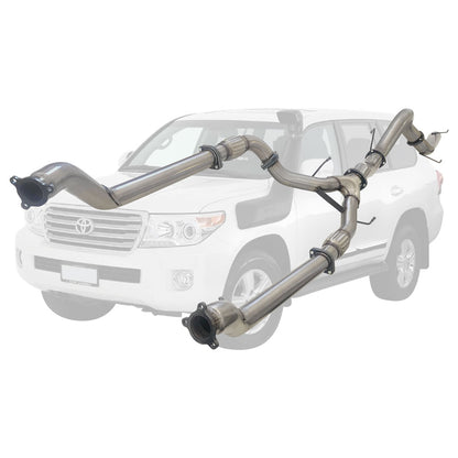 Toyota Landcruiser 200 Series V8 Wagon Twin 3 Inch Into 4 Inch Turbo Back Exhaust
