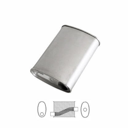 10" x 4" Offset/Centre Configurations Mufflers | Aluminised | Select Your Size Length and Internal Options