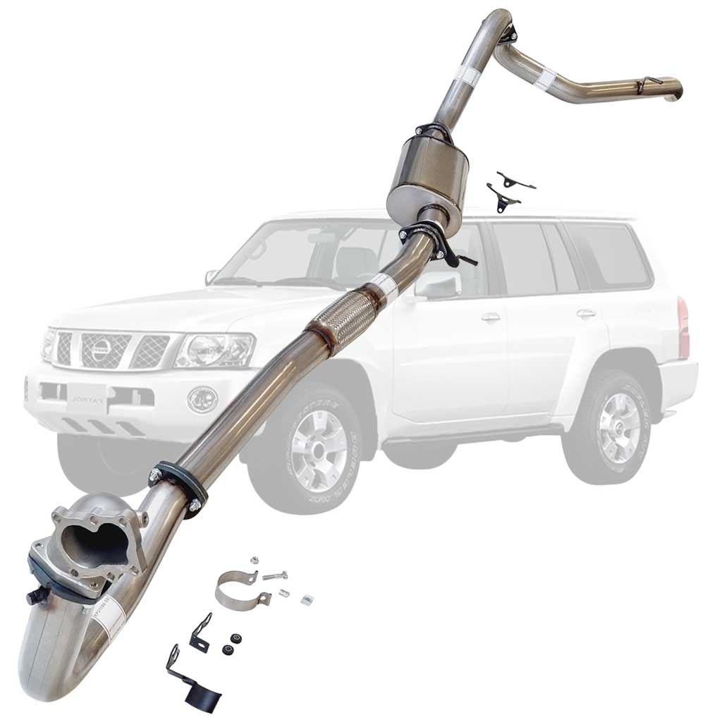 Nissan Patrol Y61 GU TD42 Wagon 3 Inch Turbo Back Exhaust with Stainless Cast Dump Pipe