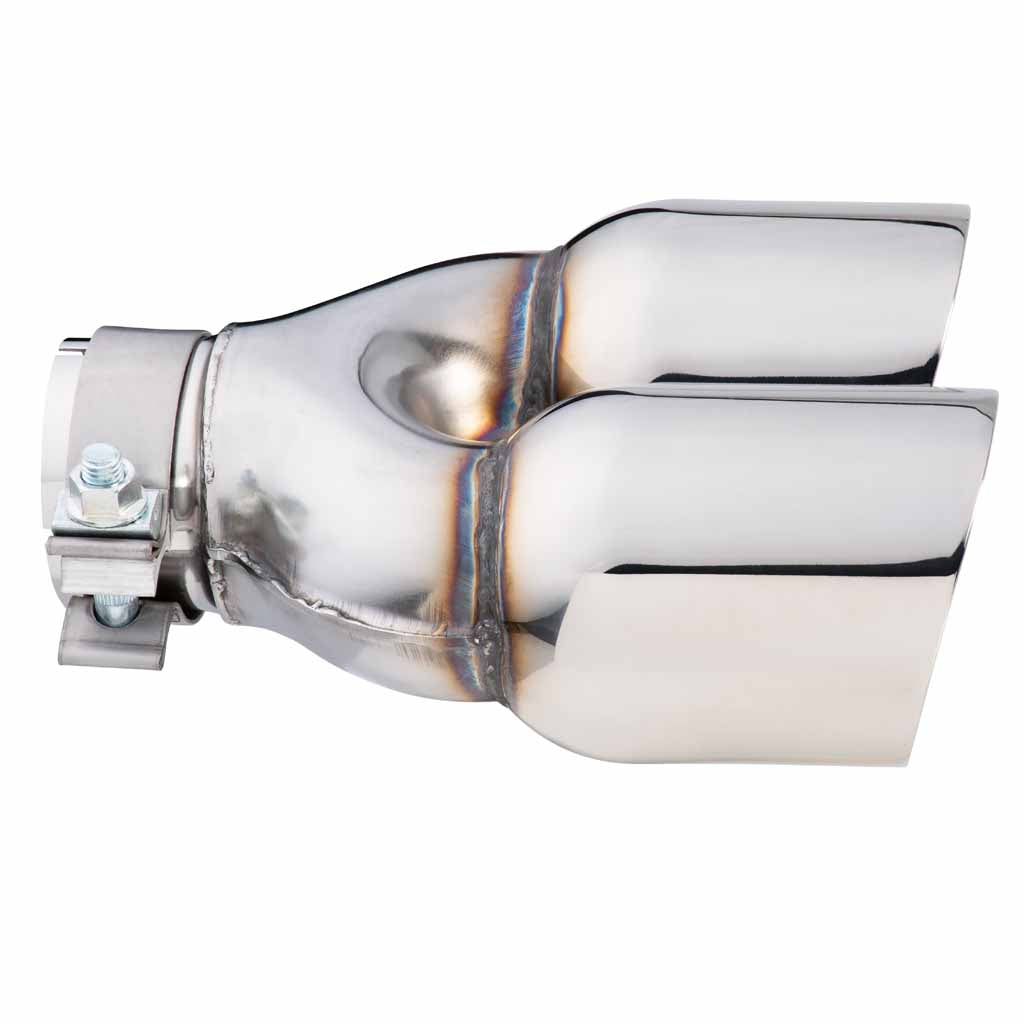 Exhaust Tip Y-Piece Inner Cone 2.5 Inch In - Dual 3.5" Out 9" Long RHS Polished SS