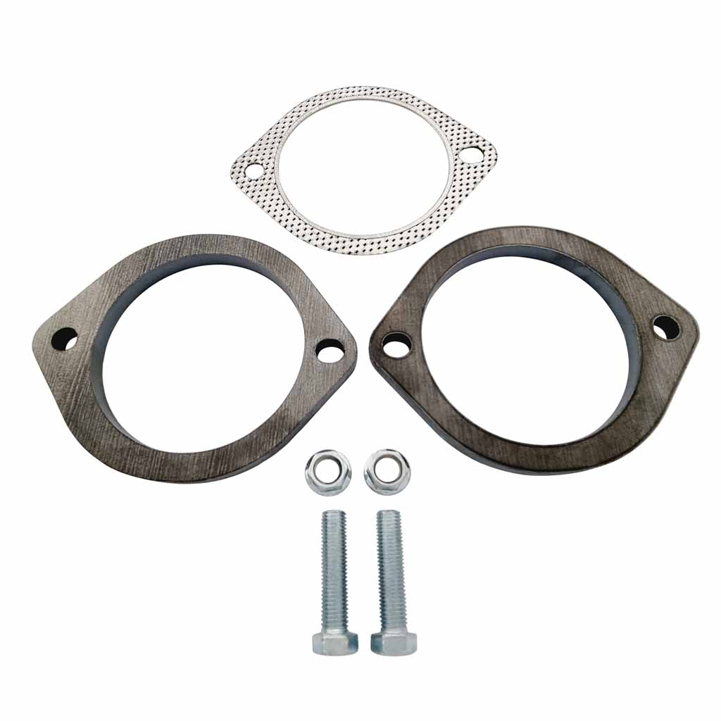 Exhaust Flange Plates 90mm 3.5 Inch With Gaskets And Nuts And Bolts 10mm