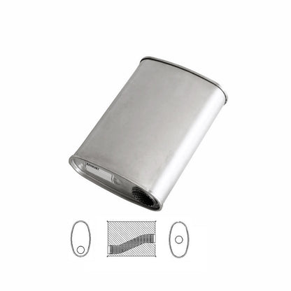 10" x 4" Offset/Centre Configurations Mufflers | Aluminised | Select Your Size Length and Internal Options