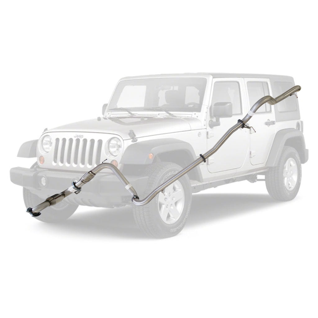 Jeep Wrangler JK 2007-2010 2.8L CRD 3 Inch Turbo Back Exhaust *** Limited Stock Made To Order ****