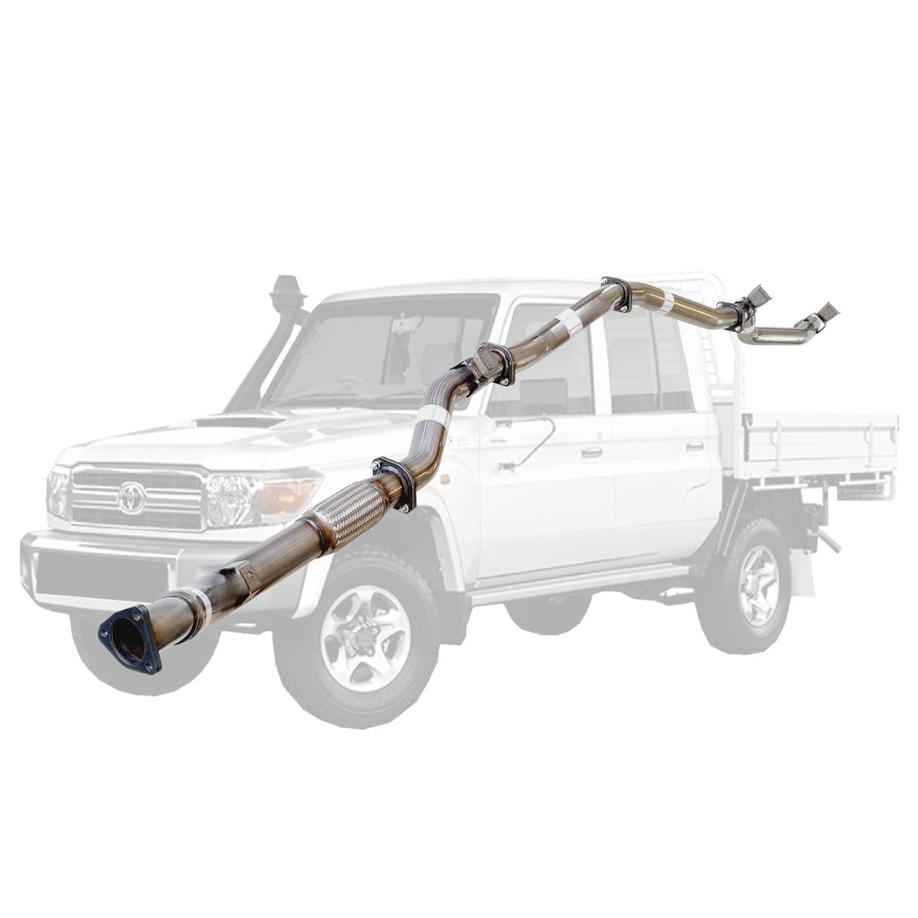 Toyota Landcruiser 79 Series VDJ79R V8 2007 - 10/2016 D Cab Ute 3 Inch Turbo Back Exhaust