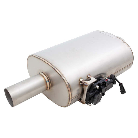 Oval 2.5Inch Varex Universal Muffler Side Mounted Motor