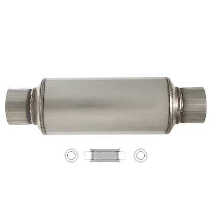 5" Round Centre/Centre Configurations Universal Mufflers | Stainless 409 | Select Your Size Length and Internal Options