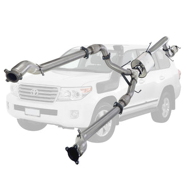 Toyota Landcruiser 200 Series V8 Wagon Twin 3 Inch Into 4 Inch Turbo Back Exhaust