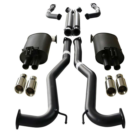 Commodore VE VF V6 V8 Sedan Wagon Twin 3" Catback Exhaust Hdx Pipe & Angle Tips