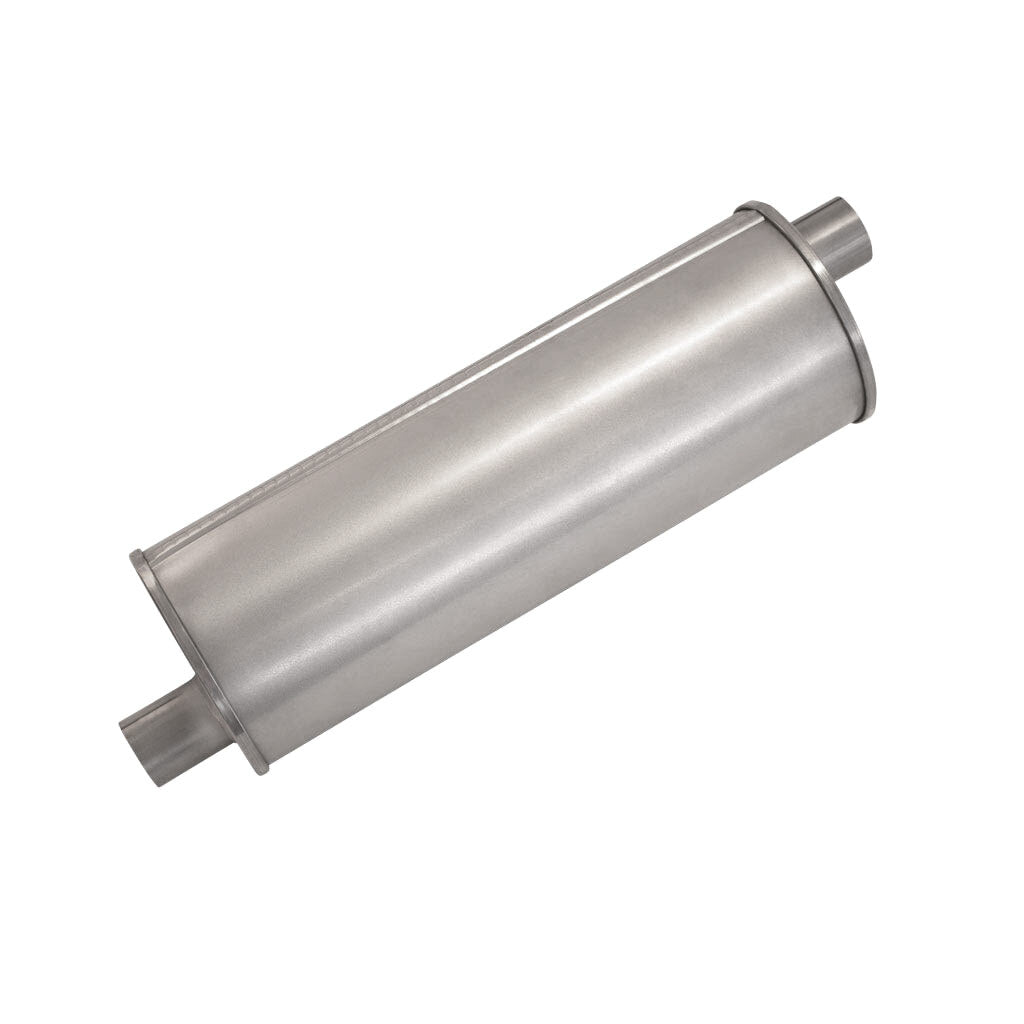 6" Round Offset/Offset Righthand Rotation Configurations Universal Mufflers | Aluminised | Select Your Size Length and Internal Options