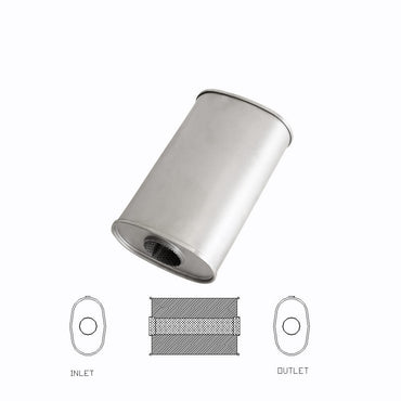 8" x 5" Centre/Centre Configurations Mufflers | Aluminised | Select Your Size Length and Internal Options