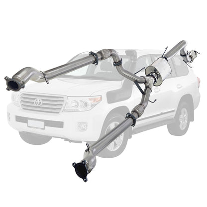 Toyota Landcruiser 200 Series V8 Wagon Twin 3 Inch Into 4 Inch Turbo Back Exhaust